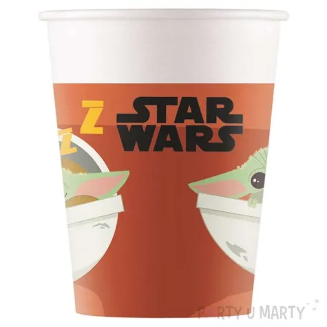 kubeczki papierowe baby yoda grogu star wars gwiezdne wojny procos 200 ml 8 szt