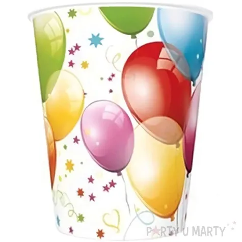 kubeczki papierowe baloniki maki 250 ml 8 szt