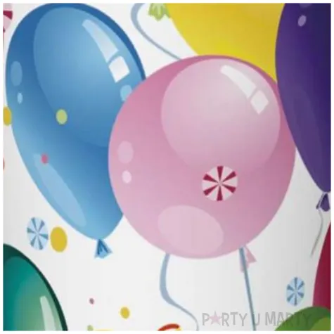 kubeczki papierowe balony maki 250 ml 8 szt