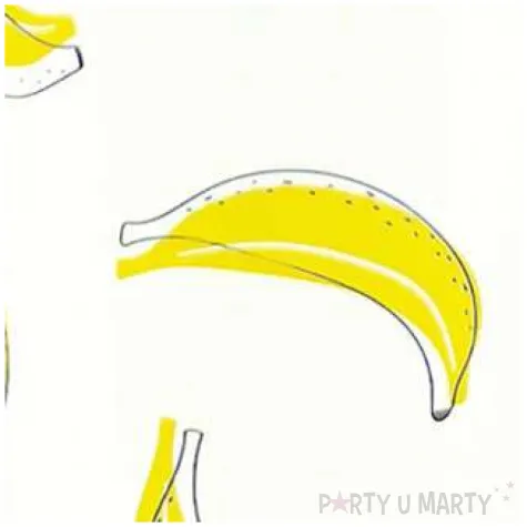 kubeczki papierowe bananowe party partypal 220 ml 6 szt