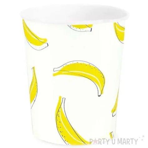 kubeczki papierowe bananowe party partypal 220 ml 6 szt