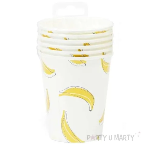 kubeczki papierowe bananowe party partypal 220 ml 6 szt
