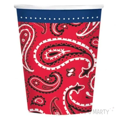 kubeczki papierowe bandana blue jeans amscan 266 ml 8 szt