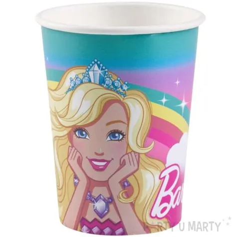 kubeczki papierowe barbie dreamtopia amscan 250 ml 8 szt