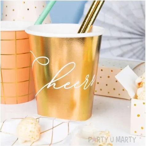 kubeczki papierowe bride to be cheers partydeco 260 ml 6 szt