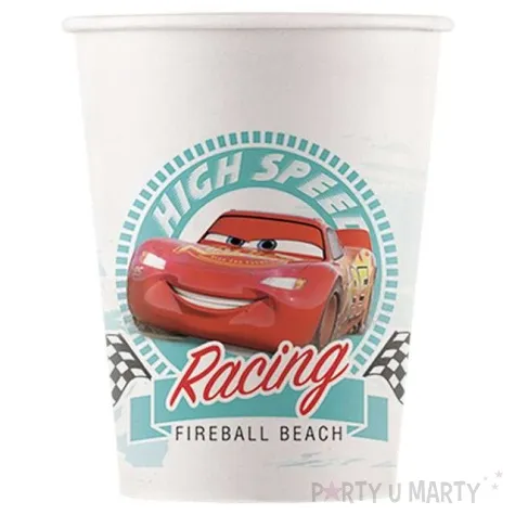 kubeczki papierowe cars zygzak mcqueen racing 200 ml 8 szt