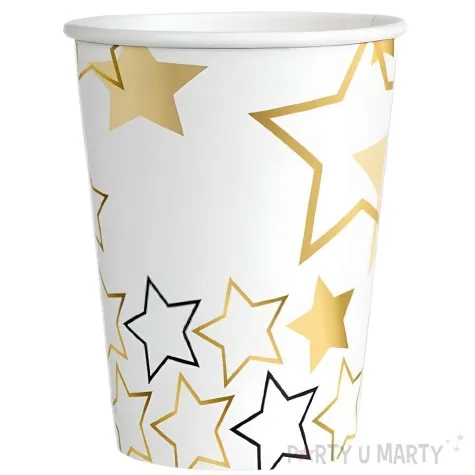 kubeczki papierowe celebrate gwiazdki bialy 200 ml 8 szt