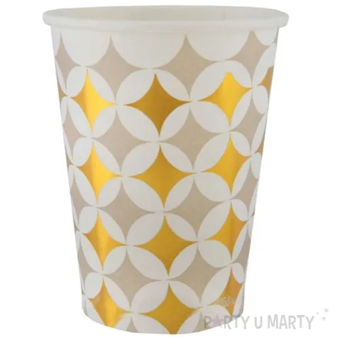 kubeczki papierowe cement tile zlote santex 250 ml 10 szt