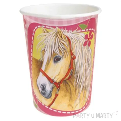 kubeczki papierowe charming horses 266 ml 8 szt