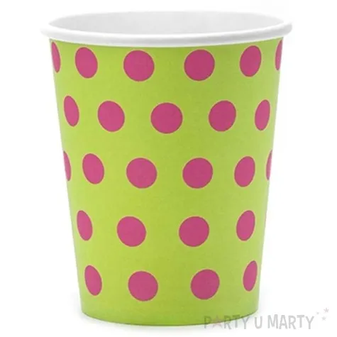 kubeczki papierowe classic kropki zielone jabluszko 200 ml 6 szt