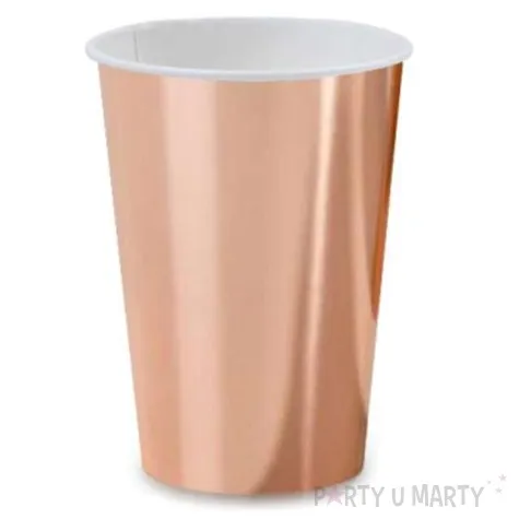 kubeczki papierowe classic metalic viper rozowe zloto 225 ml 10 szt