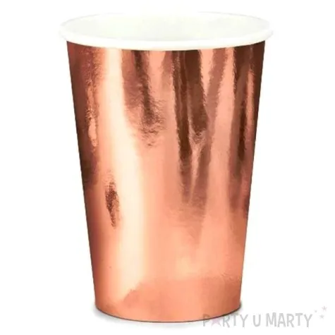 kubeczki papierowe classic metalik rozowe zloto 6 szt jix