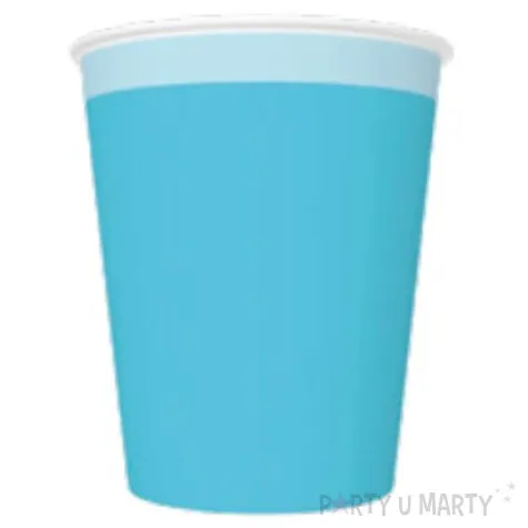 kubeczki papierowe classic pasek blekitny maki 250 ml 8 szt