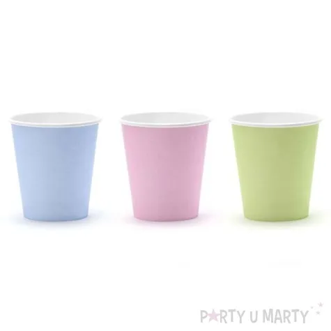 kubeczki papierowe classic pastel mix 200 ml 6 szt