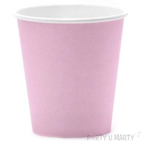 kubeczki papierowe classic rozowe jasne 200 ml 6 szt