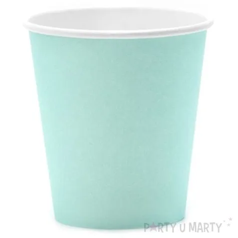 kubeczki papierowe classic turkusowe 200 ml 6 szt