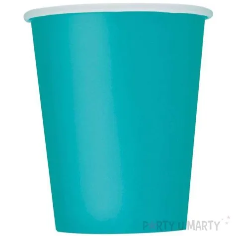 kubeczki papierowe classic turkusowe unique 270 ml 14 szt