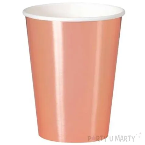 kubeczki papierowe classic unique rozowo zlote 355 ml 8 szt