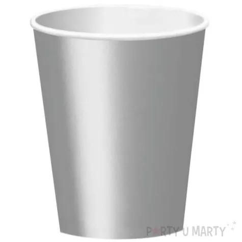 kubeczki papierowe classic xl srebrne 355 ml 10 szt