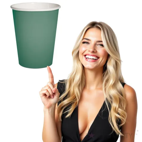 kubeczki papierowe classic zielone paw 250 ml 10 szt