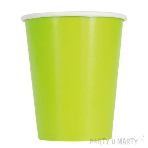 kubeczki papierowe classic zielony neon unique 270 ml 14 szt