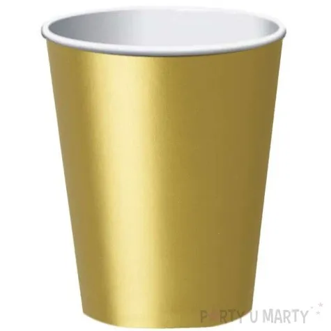 kubeczki papierowe classic zlote 266 ml 14 szt