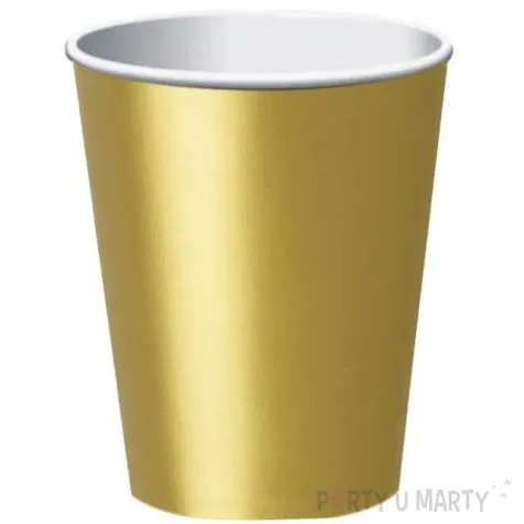 kubeczki papierowe classic zlote 266 ml 8 szt