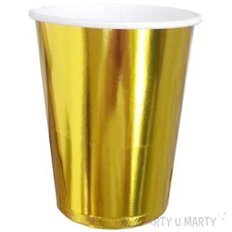 kubeczki papierowe classic zlote dekoracjepolska 255 ml 10 szt