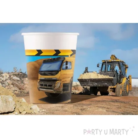 kubeczki papierowe construction budowa betoniarka procos 200 ml 8 szt