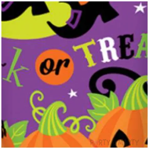 kubeczki papierowe cukierek albo psikus kolorowe amscan 266 ml 8 szt