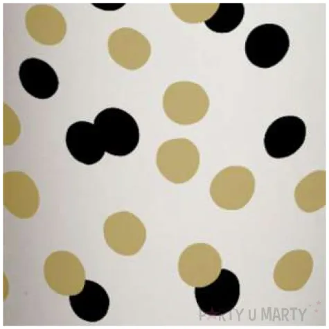 kubeczki papierowe czarno zlote konfetti paw 250 ml 10 szt