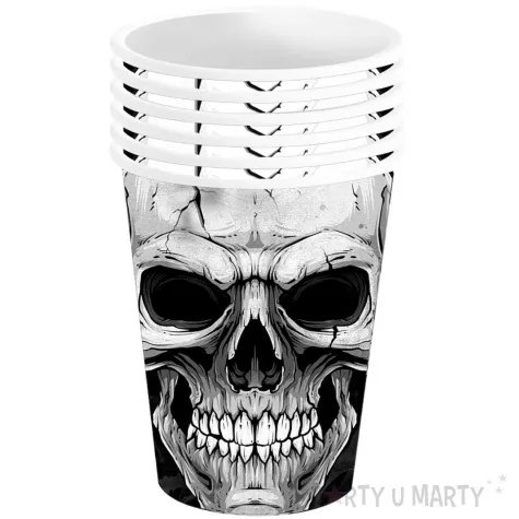 kubeczki papierowe czaszka guirca 240 ml 6 szt
