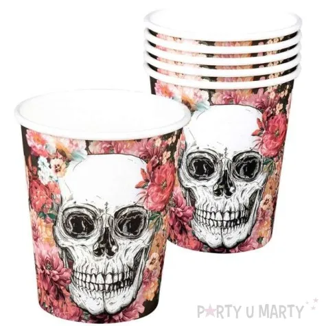 kubeczki papierowe day of dead czaszki boland 6 szt