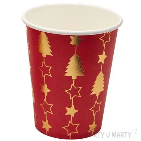 kubeczki papierowe dazzling christmas neviti 230 ml 8 szt