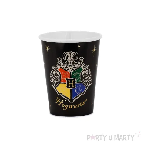 kubeczki papierowe dekoracje na stol urodziny halloween harry potter domy hogwartu 250 ml x6