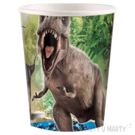 kubeczki papierowe dinozaury jurassic world 266 ml 8 szt