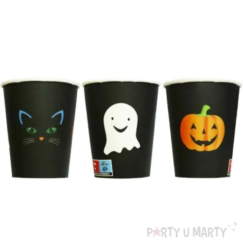 kubeczki papierowe duch kot dynia halloween congee 250ml 6 szt