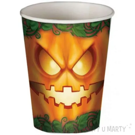 kubeczki papierowe dynia halloween 200 ml 8 szt