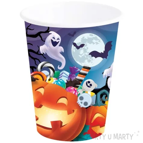 kubeczki papierowe dynie i duchy halloween guirca 240 ml 6 szt