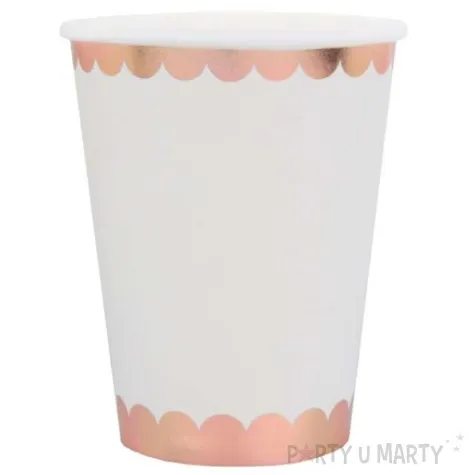 kubeczki papierowe elegancka falbana biale santex 270 ml 10 szt