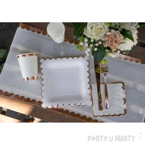 kubeczki papierowe elegancka falbana biale santex 270 ml 10 szt