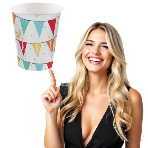 kubeczki papierowe farma party amscan 266 ml 8 szt
