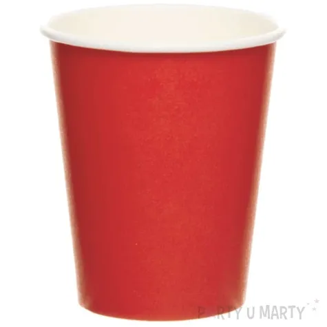 kubeczki papierowe fiesta czerwony amscan 237 ml 8 szt