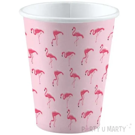 kubeczki papierowe flamingo paradise amscan 250 ml 8 szt