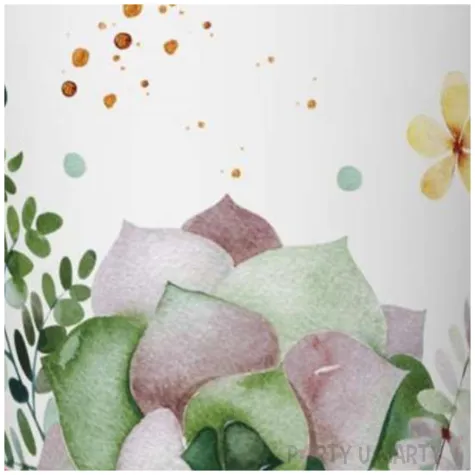 kubeczki papierowe floral akwarelowe galazki maki 270 ml 8 szt