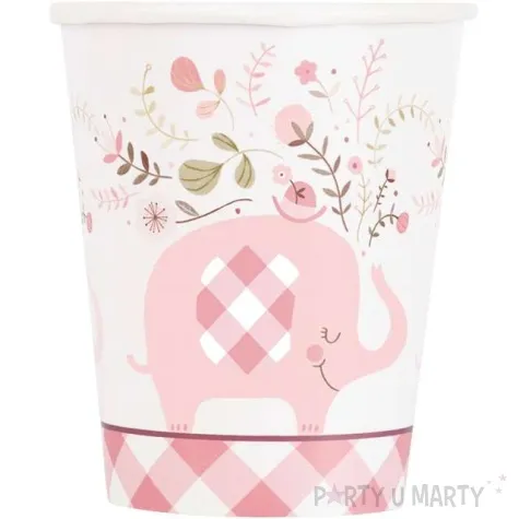 kubeczki papierowe floral elephant unique 266ml 8 szt
