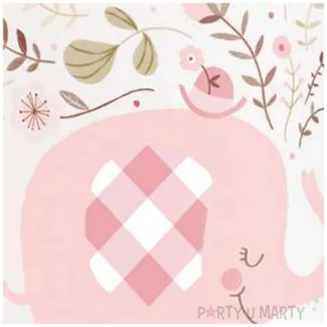 kubeczki papierowe floral elephant unique 266ml 8 szt