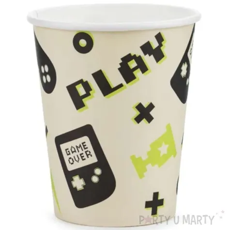 kubeczki papierowe gamer partydeco 220 ml 6 szt