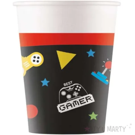 kubeczki papierowe gaming party procos 200 ml 8 szt