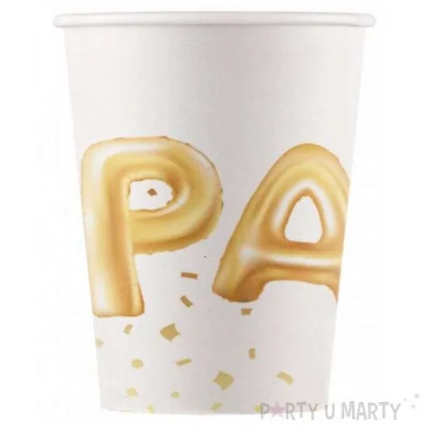 kubeczki papierowe gold party procos 200 ml 8 szt